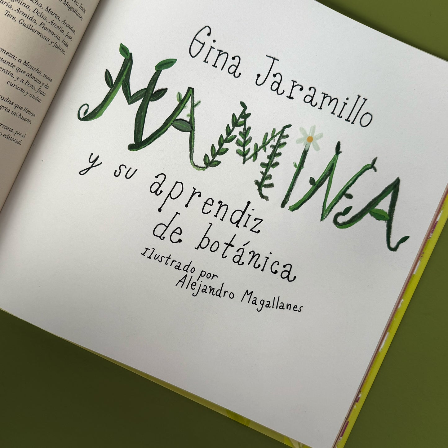 Mamina y su aprendiz de botánica . Gina Jaramillo y Alejandro Magallanes